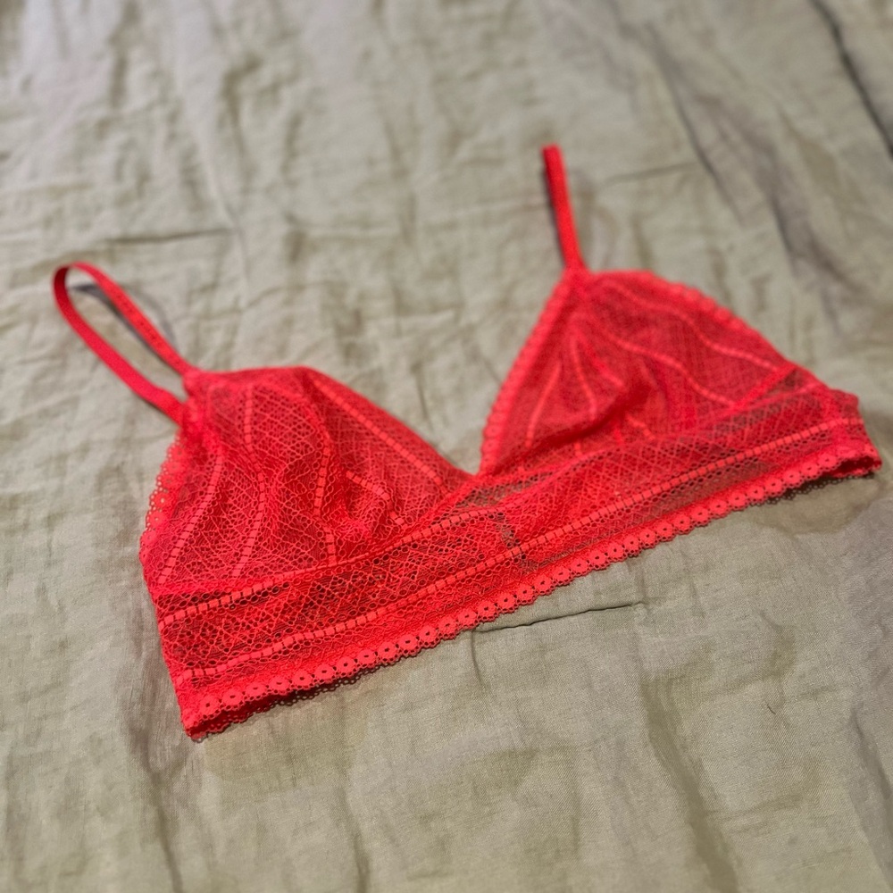 DKNY Vibrant Pink Lace Bralette